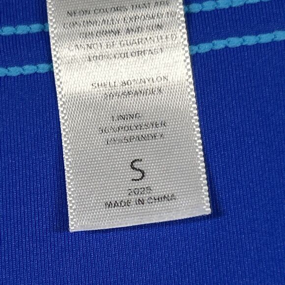 Kiava Swimsuit Womens Small High Waisted 2 Piece Blue Aqua Padded Bathing Suit - Picture 3 of 6